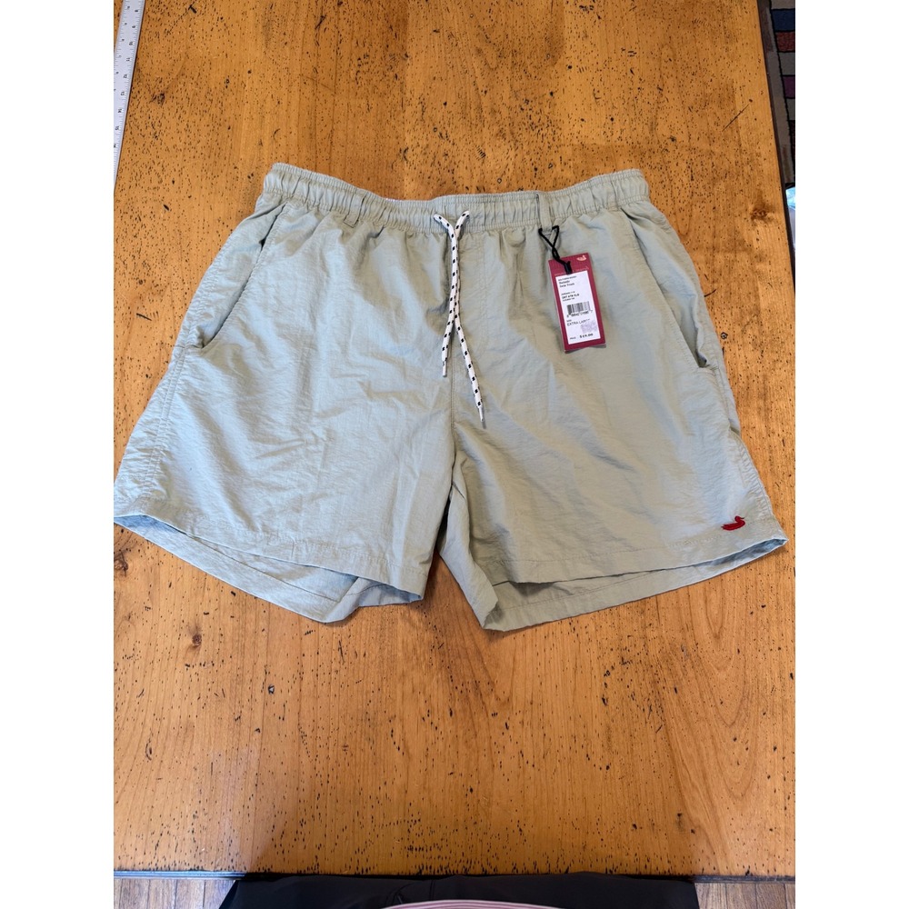 NEW Southern Marsh Dockside XL Audubon Tan Swim Trunks Nylon Mesh Lined Shorts